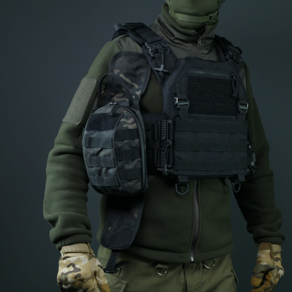 Подсумок-аптечка (быстрый сброс) Kiborg GU Cordura Black Multicam