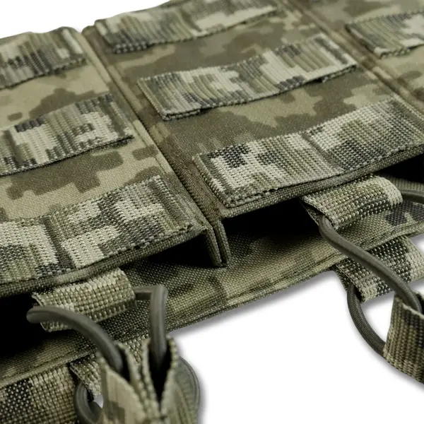 Зʼємна передня панель до плитоноски з підсумками під 3 магазини піксель