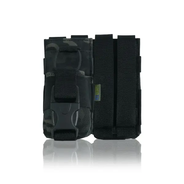 Тактичний підсумок під рацію KIBORG GU Single Mag Pouch Чорний Мультикам