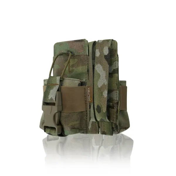 Жорсткий посилений тактичний підсумок під рацію Militex GU Single Mag Pouch Cordura original USA Multicam