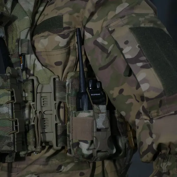 Жорсткий посилений тактичний підсумок під рацію Militex GU Single Mag Pouch Cordura original USA Multicam