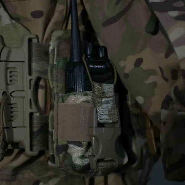 Жорсткий посилений тактичний підсумок під рацію Militex GU Single Mag Pouch Cordura original USA Multicam