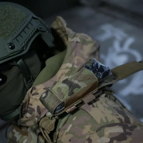 Підсумок під турнікет відкритого типу з кріпленнями для тактичних ножиць та маркера Militex Cordura original USA Multicam