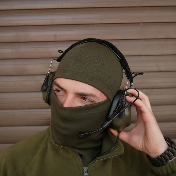 Тактические наушники EARMOR M32 с универсальным креплением Олива
