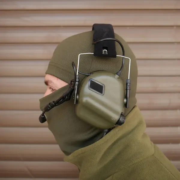 Тактические наушники EARMOR M32 с универсальным креплением Олива