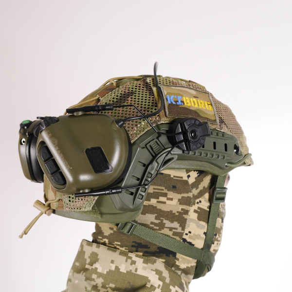 Тактичні навушники EARMOR M31Н з кріпленням Олива