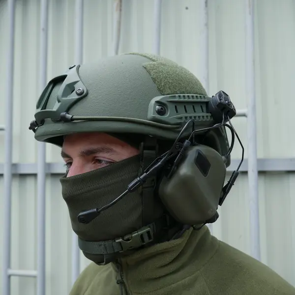 Тактические наушники EARMOR M32Н Olive с креплением