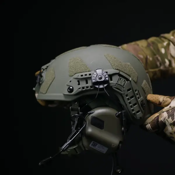 Тактические наушники EARMOR M32Н Olive с креплением