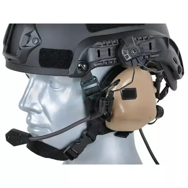 Тактические наушники EARMOR M32Н Coyote с креплением