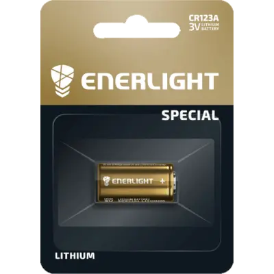 Батарейка літієва ENERLIGHT Lithium ndustrial CR123A, 3V, bli 1