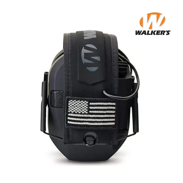 Активні навушники Walker's Razor Slim Patriot Original з патчами (Чорний)