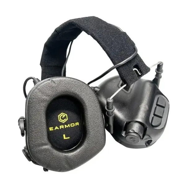 Тактические наушники EARMOR M31 Black с универсальным креплением