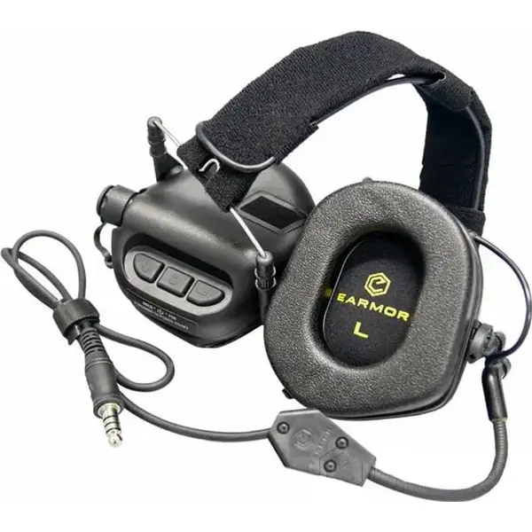 Тактические наушники EARMOR M32 с универсальным креплением Черный