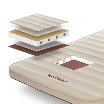 Двомісний самонадувний килим(200х132х6см) Naturehike NH21FCD11 Beige