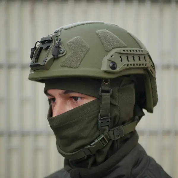 Балістичний шолом покращений FAST PE GEN III AGGRESSIVE Olive M, L