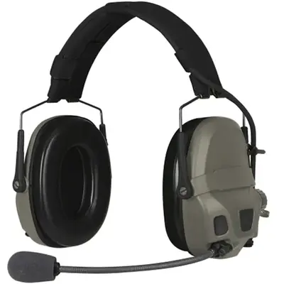 Активные наушники Ops-Core AMP Communication Headset-Connectorized. NFMI. Верхний держатель. Ranger Green