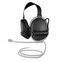 Активні навушники Sordin Supreme T2 Neckband із заднім тримачем під шолом - чорні