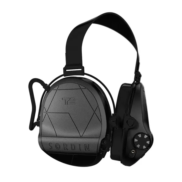 Активні навушники Sordin Supreme T2 Neckband із заднім тримачем під шолом - чорні
