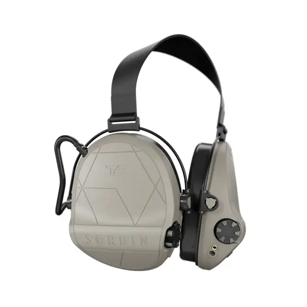 Активные наушники Sordin Supreme T2 Neckband с задним держателем под шлем - койот