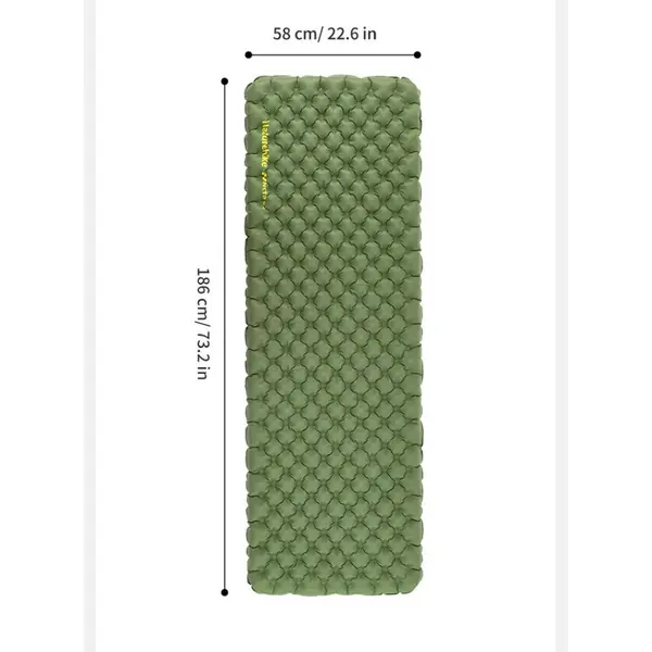 Надувний килимок Naturehike CNH22DZ018, 183х64х7см, Green