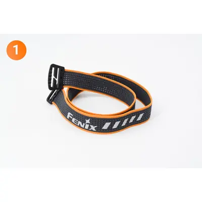 Пов'язка на голову Fenix одинарна AFH-03, чорно-помаранчева