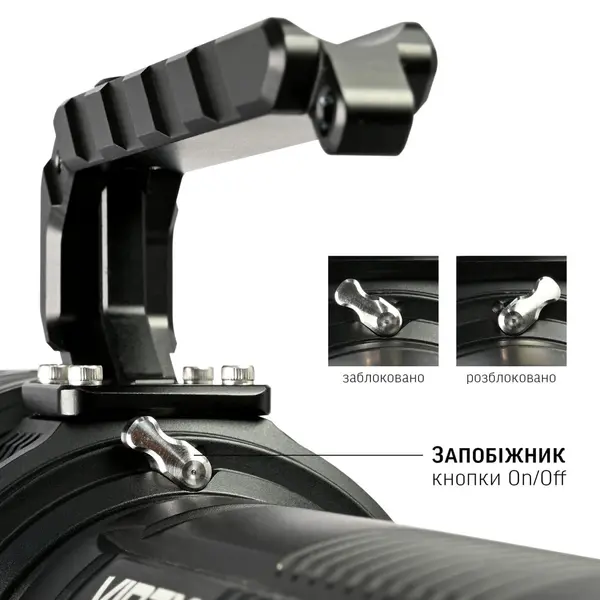 Переносний ліхтар VIDEX VLF-L361 з функцією зенітного пошуку та лазерним освітленням