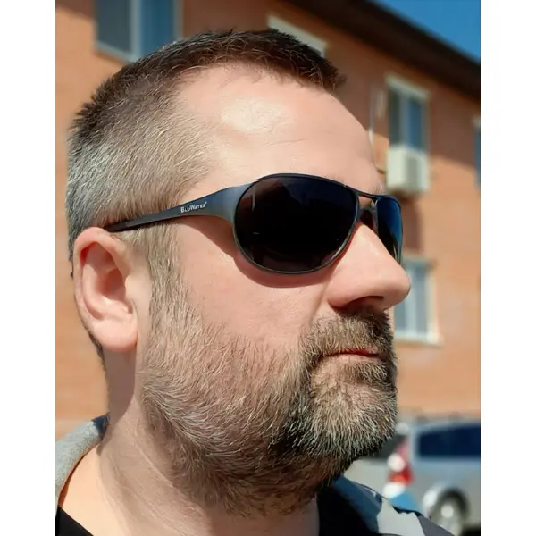 Окуляри поляризаційні BluWater Alumination-3 Gun Metal Polarized (gray) чорні в темній оправі, Чорний