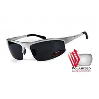 Окуляри поляризаційні BluWater Alumination-5 Silver Polarized (gray) чорні в сріблястій оправі, Сірий