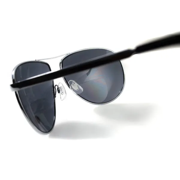 Окуляри біфокальні (захисні) Global Vision Aviator Bifocal (+2.0) (gray), чорні біфокальні лінзи в металевій оправі, Чорний
