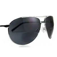 Окуляри біфокальні (захисні) Global Vision Aviator Bifocal (+3.0) (gray), чорні біфокальні лінзи в металевій оправі, Чорний