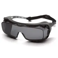 Очки защитные с уплотнителем Pyramex Cappture-Plus (gray) Super Anti-Fog H2MAX, серые, Черный