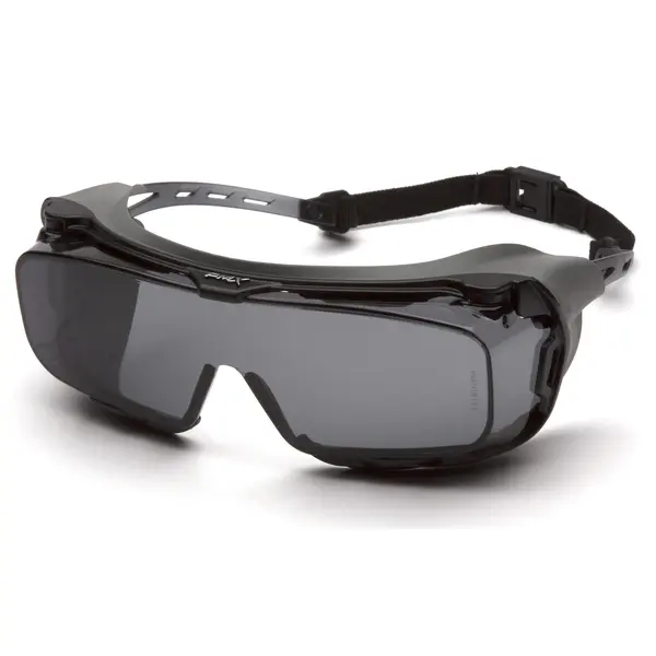 Очки защитные с уплотнителем Pyramex Cappture-Plus (gray) Super Anti-Fog H2MAX, серые, Черный