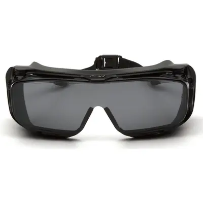Окуляри захисні з ущільнювачем Pyramex Cappture-Plus (gray) Super Anti-Fog H2MAX, сірі, Чорний