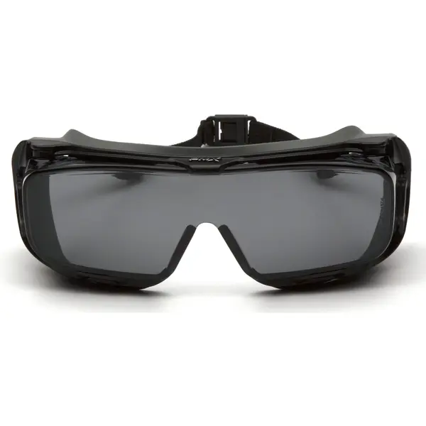 Очки защитные с уплотнителем Pyramex Cappture-Plus (gray) Super Anti-Fog H2MAX, серые, Черный