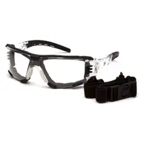 Окуляри захисні з ущільнювачем Pyramex Fyxate (clear) Super Anti-Fog H2MAX, прозорі, Чорний