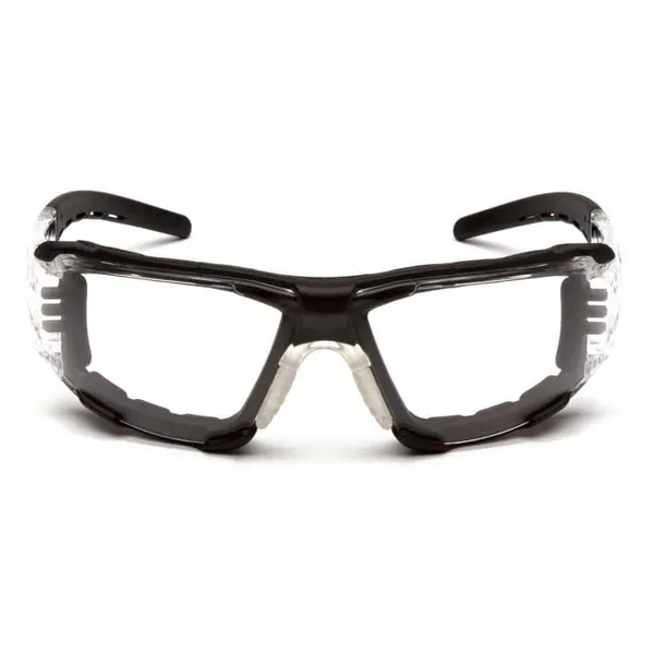 Очки защитные с уплотнителем Pyramex Fyxate (clear) Super Anti-Fog H2MAX, прозрачные, Черный