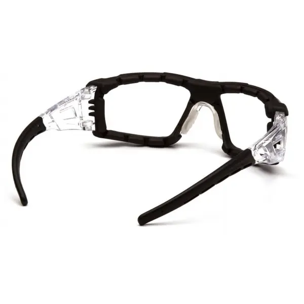 Очки защитные с уплотнителем Pyramex Fyxate (clear) Super Anti-Fog H2MAX, прозрачные, Черный