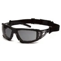 Окуляри захисні з ущільнювачем Pyramex Fyxate (gray) Super Anti-Fog H2MAX, сірі, Чорний