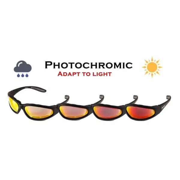 Очки защитные фотохромные Global Vision Hercules-1 Plus Photochr. A/F (G-Tech™ red) фотохромные красные зеркальные, Черный