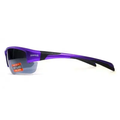 Окуляри захисні Global Vision Hercules-7 Purple (silver mirror) дзеркальні чорні у фіолетовій оправі, Фіолетовий