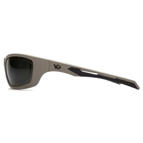Очки защитные Venture Gear Tactical Howitzer Tan (forest gray) Anti-Fog, чёрно-зелёные в песочной оправе