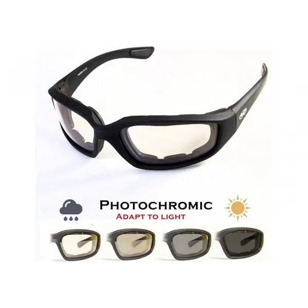 Окуляри фотохромні (захисні) Global Vision KickBack Photochromic (clear) фотохромні прозорі ***, Чорний