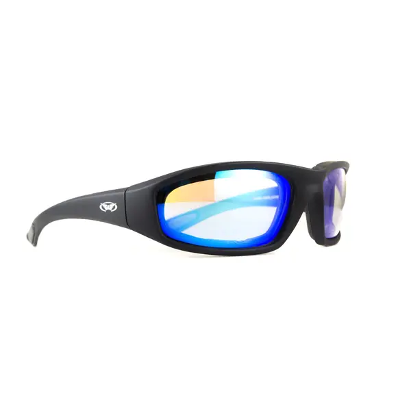Очки защитные фотохромные Global Vision KickBack Photochromic (G-Tech™ blue) Anti-Fog, фотохромные синие зеркальные, Черный