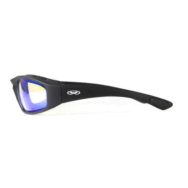 Очки защитные фотохромные Global Vision KickBack Photochromic (G-Tech™ blue) Anti-Fog, фотохромные синие зеркальные, Черный