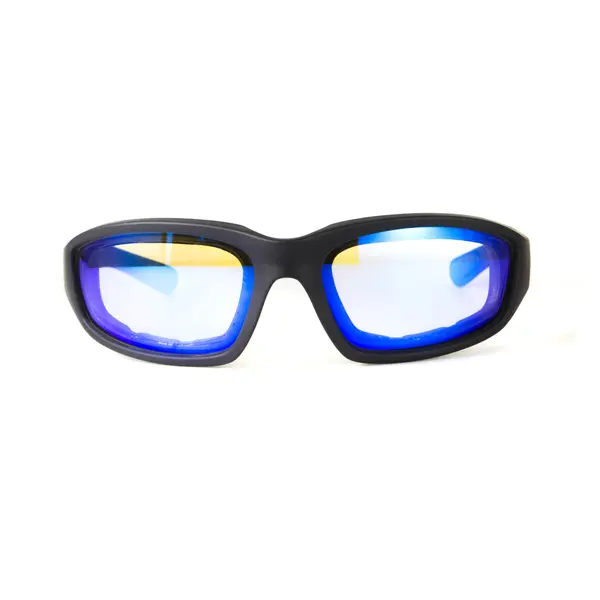 Очки защитные фотохромные Global Vision KickBack Photochromic (G-Tech™ blue) Anti-Fog, фотохромные синие зеркальные, Черный