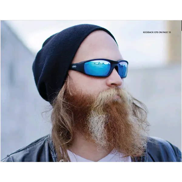 Очки защитные фотохромные Global Vision KickBack Photochromic (G-Tech™ blue) Anti-Fog, фотохромные синие зеркальные, Черный