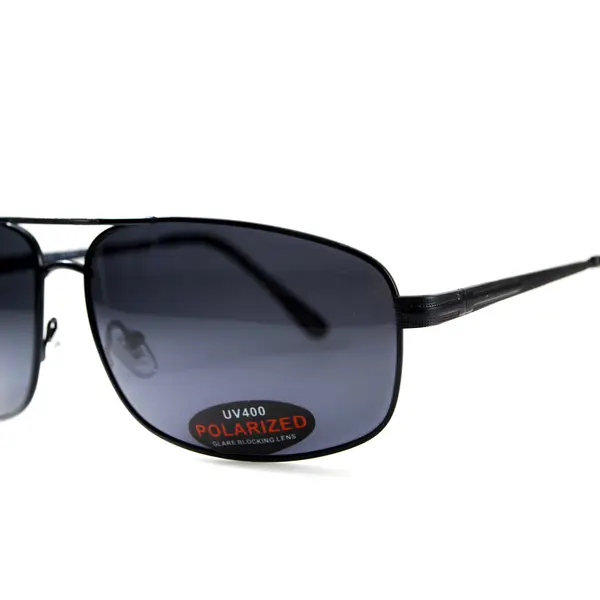 Окуляри поляризаційні BluWater Navigator-2 Polarized (gray), чорні в металевій оправі, Чорний