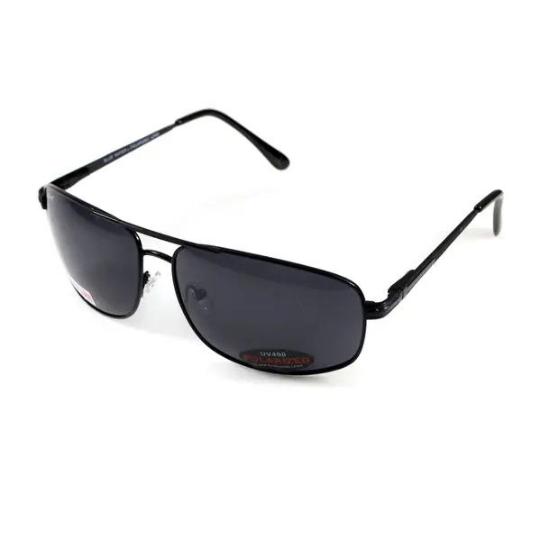 Окуляри поляризаційні BluWater Navigator-2 Polarized (gray), чорні в металевій оправі, Чорний