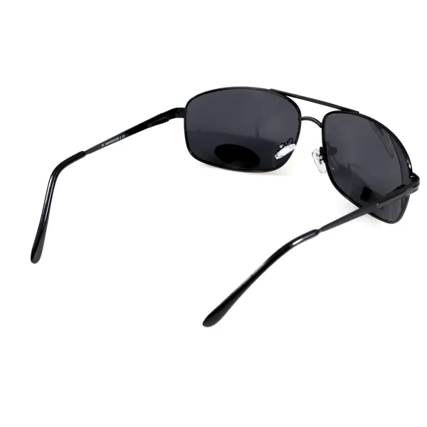 Окуляри поляризаційні BluWater Navigator-2 Polarized (gray), чорні в металевій оправі, Чорний