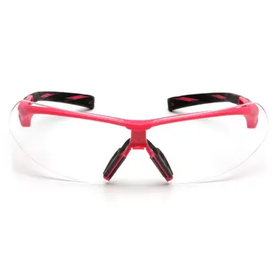 Окуляри захисні відкриті Pyramex Onix Pink (clear) прозорі в рожевій оправі, Рожевий